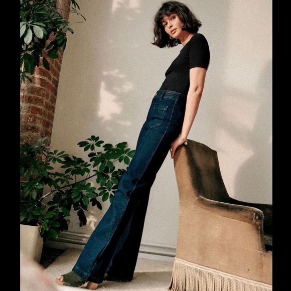 MWT Sezane ERIC Denim Trousers - Indigo - 34 FR / 2 US - Picture 14 of 15